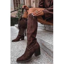 Moteriški Odiniai Keleiviniai Batai Su Dekoracija Ant Kulno Šokoladas Darella 201829