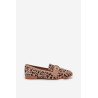 Moteriški Mokasinai Su Dekoratyviniu Elementu Lėopardo Raštu Bēšas Evelora | Mokasinai moterims | jai24.lt