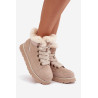 Aksominės žieminės moteriškos avalynės platforma su kailiu Big Star SS274371 smėlinė | Žieminiai batai | jai24.lt