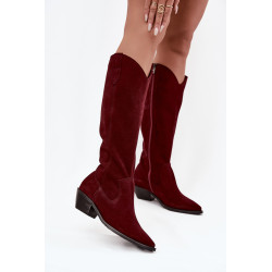 Kojinės Su Natūraliu Suede Su Šildymu Zazoo 4225 Bordo 201864