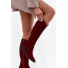 Kojinės Su Natūraliu Suede Su Šildymu Zazoo 4225 Bordo | Ilgaauliai batai | jai24.lt