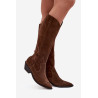 Kojinės Su Natūraliu Suede Su Šildymu Zazoo 4225 Bordo | Ilgaauliai batai | jai24.lt