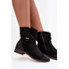 Moteriški auliniai batai su žemu kulnu su raukšlėmis šilti juodi Gracia | Auliniai batai moterims | jai24.lt