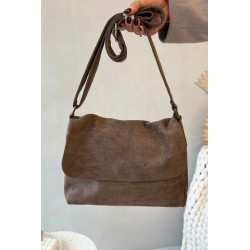 Pašto Krepšys Iš Ekologiško Zamsžio Tamsiai Ruda Carenza 201893