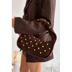 Natūralios Diržinės Odos Maišelis Su Dekoracija Šokoladinė Julisse 201899