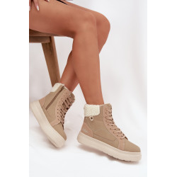 Moteriški žieminiai batai su kailiu Lee Cooper LCJ-25-01-3736 Smėlio 201912