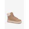 Moteriški žieminiai batai su kailiu Lee Cooper LCJ-25-01-3736 Smėlio | Auliniai batai moterims | jai24.lt