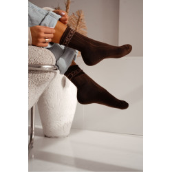 Moteriškos kojinės Pôlfrotte UNIQUE Be siūlių MOON Šokoladas 201930