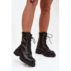 Moteriški darbo batai iš ekologiškos odos juodi Calesia 201948