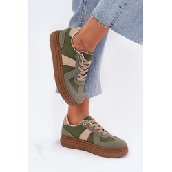 Moteriški sportbačiai ant platformos tamsiai smėliniai Dovina 201960