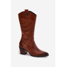 Odos Cowboy Batai Su Kulnu Šildomi Zazoo 70155 Rudi | Ilgaauliai batai | jai24.lt