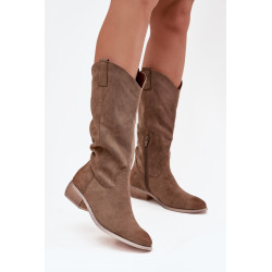 Kaimo Laivų Bateliai Su Mažais Kulniukais Iš Ekologiškos Suede Tamsiai Rudos Cherrie 201984