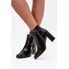 Lakuotos auliniai batai su juoda dirželiu Dorelia | Auliniai batai moterims | jai24.lt
