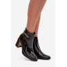 Lakuotos auliniai batai su juoda dirželiu Dorelia | Auliniai batai moterims | jai24.lt