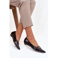 Lakuotos balerinos su juostelėmis Juodos Zarelia 201995