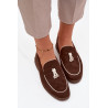 Mokasinai Loafers Moterims Iš Eko Zamsz Šokoladiniai Darwen | Mokasinai moterims | jai24.lt