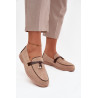 Mokasinai Loafers Moterims Iš Eko Zamsz Šokoladiniai Darwen | Mokasinai moterims | jai24.lt
