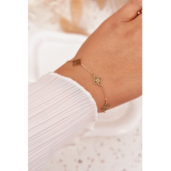 Nerūdijančio plieno apyrankė su auksiniais pakabukais 202038