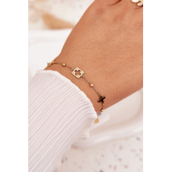 Nerūdijančio plieno apyrankė su auksiniais pakabukais 202040