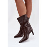 Slysti Moterų Kulniukai Ant Kulno Iš Ekologiškos Odos Šokoladas Norell | Auliniai batai moterims | jai24.lt