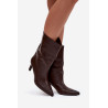 Slysti Moterų Kulniukai Ant Kulno Iš Ekologiškos Odos Šokoladas Norell | Auliniai batai moterims | jai24.lt