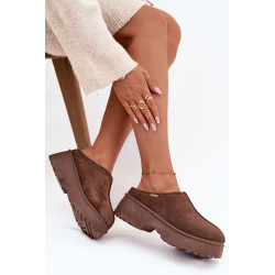 Moteriški sniego batai žemas platformas rudi Yrenna 202047