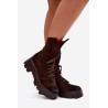 Moteriški Workery Batai Iš Natūralaus Velveto Zazoo 976 Šokoladas | Auliniai batai moterims | jai24.lt