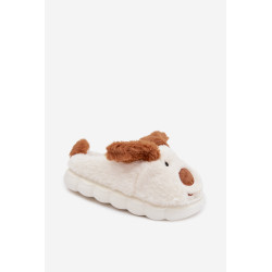 Vaikų pūkuotos šlepetės šuniukai rudi Farnise 202060