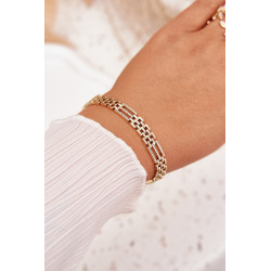 Moteriškas apyrankė iš chirurginio plieno su krištolais auksas 202092