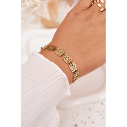 Reguliuojamas moterų apyrankė su cirkoniais iš chirurginio plieno auksas 202093