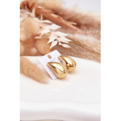 Moterų auskarai iš chirurgo plieno Dideli lašai Auksas 202099