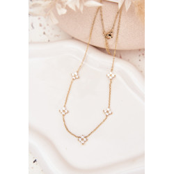 Moteriškas pakabukas su gėlėmis iš chirurginio plieno Aukso 202104