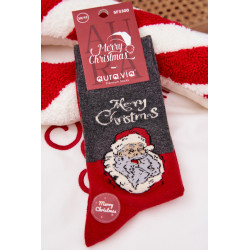 Vyrų Kalėdinės Kojinės Su Užrašu Ir Šypsena Kalėdų Senelis Tamsiai pilka 202114