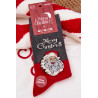 Vyrų Kalėdinės Kojinės Su Užrašu Ir Šypsena Kalėdų Senelis Tamsiai pilka | Kojinės vyrams | jai24.lt