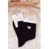 Moteriškos medvilninės kojinės su mažuoju lokiu juodos | Kojinės moterims | jai24.lt