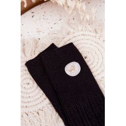 Ilgos moteriškos kojinės su vilna Juoda 202125