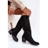 Moteriški kulniukai su kutais izoliaciniai juodi Firlina | Ilgaauliai batai | jai24.lt