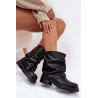 Šiltos moteriški auliniai batai su raukšlėmis juodi Gracine | Auliniai batai moterims | jai24.lt