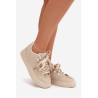 Puošti moteriški sportbačiai smėlio spalvos Calissea | Kedai | jai24.lt