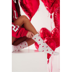 Moteriškos Kalėdinės Kojinės Meška su Kalėdų Senelio Kepure Raudona 202191