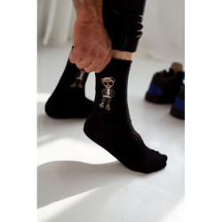 Vyriškos Kojinės Meškiukas Su Akiniais Juodos 202199