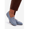 Moteriški Mokasinai Su Mažu Auksiniu Akcentu Mėlyna Sarivelle | Mokasinai moterims | jai24.lt