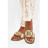 Moteriški plokšti sandalai su sagtimi Camel Melivra | Šlepetės | jai24.lt
