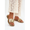 Moteriški plokšti sandalai su sagtimi Camel Melivra | Šlepetės | jai24.lt