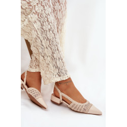 Moteriški Bateliai Su Mezginiu Ant Bloko Šviesiai Rudos Nivorra 202222