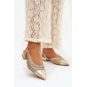 Moteriški Bateliai Su Mezginiu Ant Bloko Šviesiai Rudos Nivorra | Sandalai moterims | jai24.lt