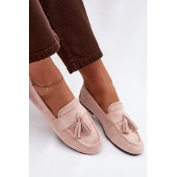 Moteriški plokšti mokasinai su kutais Šviesiai rožiniai Marilisse 202232
