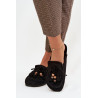 Moteriškos mule su kutais ir karoliukais Juodos Belissa | Šlepetės | jai24.lt
