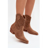 Ażurowe Moteriški Batai su Kulnu Smėlio Ferissa | Auliniai batai moterims | jai24.lt