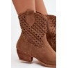 Ażurowe Moteriški Batai su Kulnu Smėlio Ferissa | Auliniai batai moterims | jai24.lt